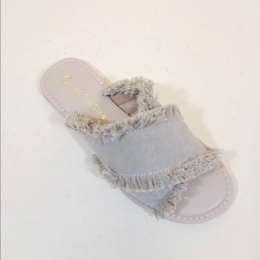 Canvas slide sandals